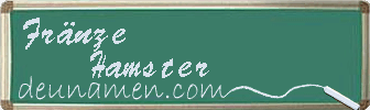 Fränze Hamster Visitenkarte